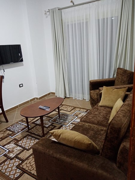 Meerblick, möblierte 1BD-Wohnung zum Verkauf in Hurghada, Hadaba-Gebiet. Am Meer. Grüner Vertrag
