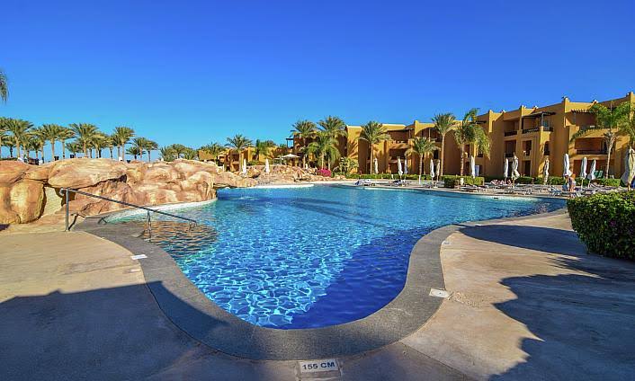 Makadi Bay Hurghada. 1BD-Chalet im 5* Hotel Stella Makadi. Privatstrand, Pools