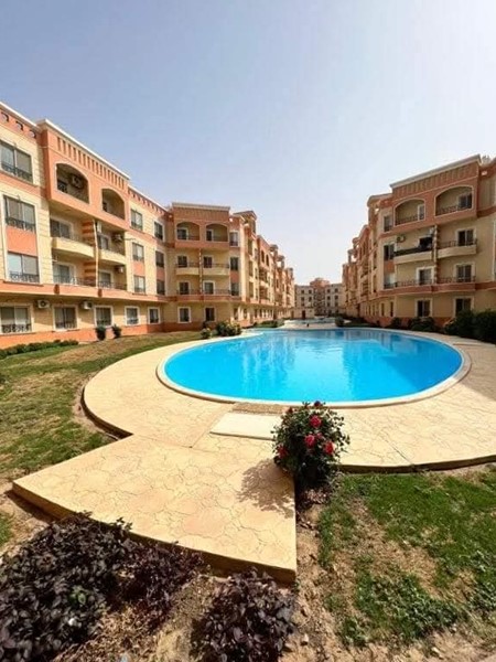 Pool view, ready 1BD apartment for sale in apart-hotel Red Ruby Resort Hurghada. Installment 4 years