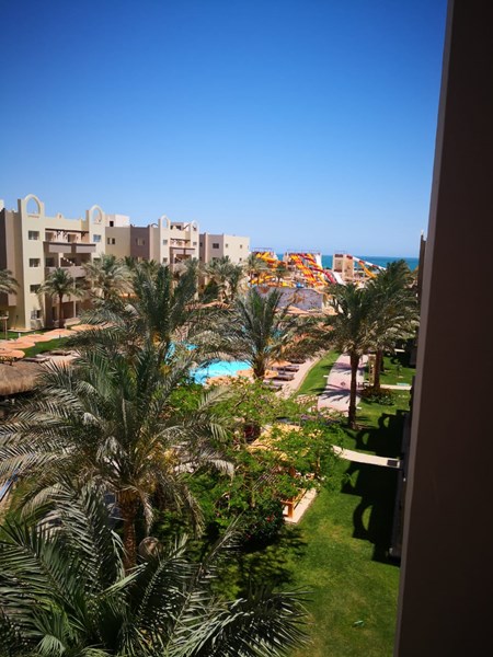 Furnished 1 bedroom in El Ahia with private beach, pools and Aquapark in Nubia hotel