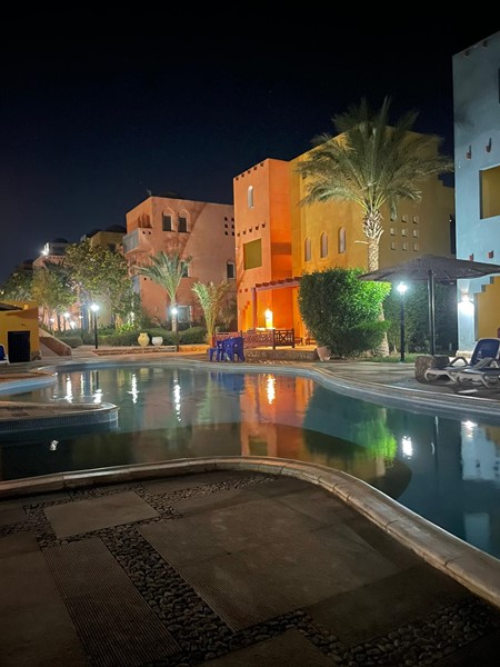 Sea view, furnished 2BD apartment in Hurghada, elite project Al Dora with pools. Near the sea