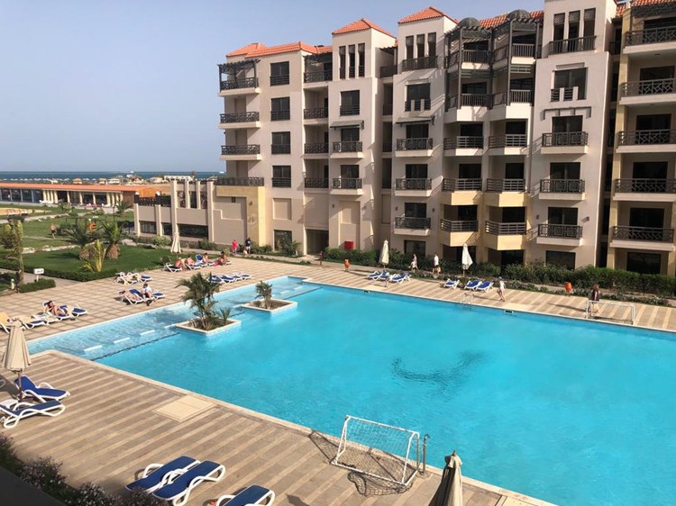 Samra bay apartment with beach, aqua park, heating pool front line