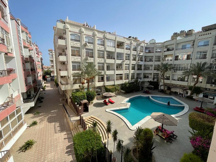 compound Solider, El-kawther, bowling street, apartment 2bd, furnished, private pool