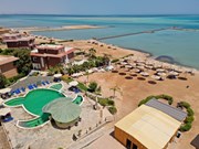 Apartment mit seitlichem Meerblick und einem Schlafzimmer in Turtles Beach Hurghada / Privatstrand