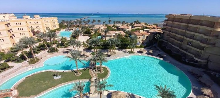 Seitlicher Meerblick, Möbliertes Studio in Hurghada in der ersten Linie Hotel Palma Vision Resort 