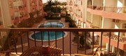 Desert Pearl Compound, Bowling street in Kauser. Furnished, pool view studio for sale.