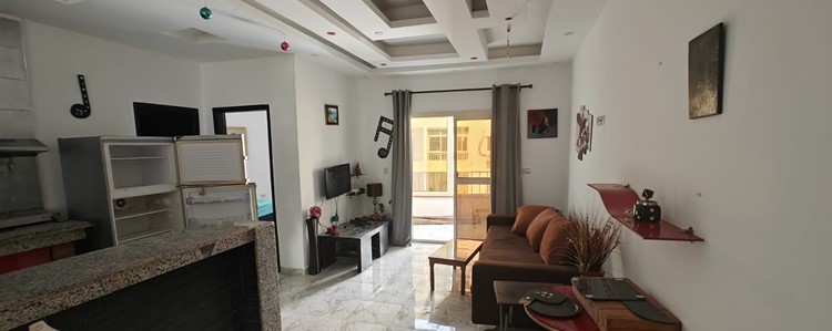 Furnished, pool view 1BD apartment for sale in Hurghada, Intercontinental area in compound with pool