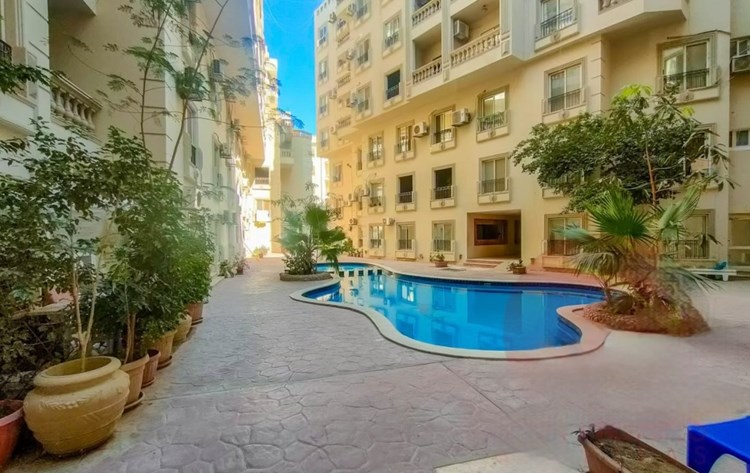 Heißes Angebot! Meerblick 3-Zimmer-Wohnung zum Verkauf in Hurghada Komplex mit Pool / Grüner Vertrag
